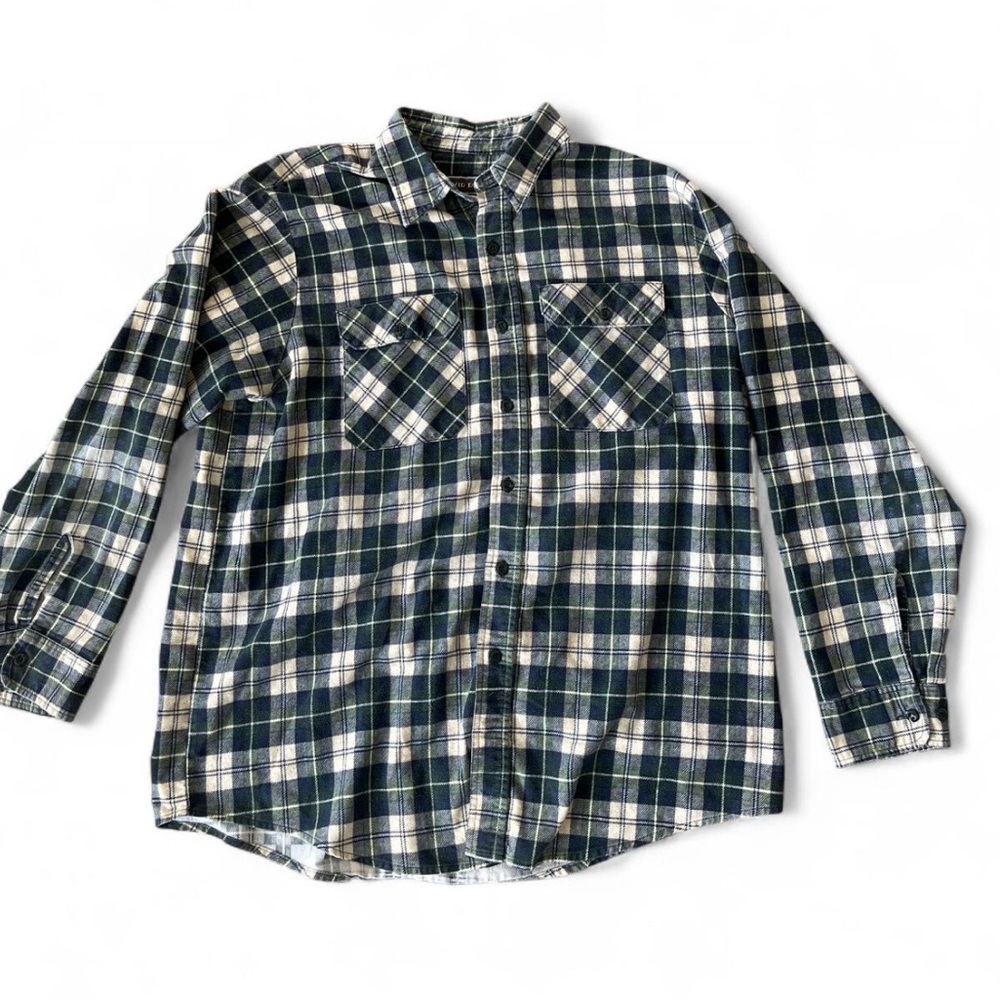 David Taylor Green and White Flannel XL